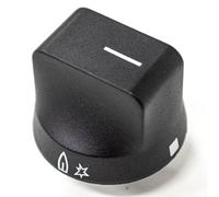 JPshop - Manopola nera piano cottura Ø6 mm - Mozzo 10 mm compatibile con Electrolux 3550377265