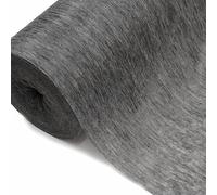 JPstraps - Tessuto termoadesivo Fliselina fusibile su un lato Interfaccia non tessuta per artigianato, cucito, bricolage, patchwork, riparazione, quilting (Grigio, 300 cm x 150 cm)