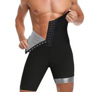 JPXJGT Uomo Leggings Anticellulite Vita Alta Pantaloni Sauna Dimagranti Pantaloncini per Sudare Palestra Fitness(silver,M)