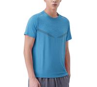 JPXJGT Uomo Maglia Palestra Asciugatura Rapida Running Sportiva Maglietta Golf Tennis Running Trekking Fitness (Size:M,Color:Blu)
