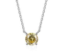 JPXXFM 1ct Moissanite Necklace for Women Red/Blue/Green Diamond Necklaces D Color Moissanite Pendant Necklace for Women