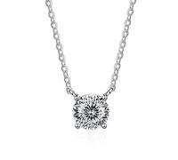 JPXXFM 1ct Moissanite Necklace for Women Red/Blue/Green Diamond Necklaces D Color Moissanite Pendant Necklace for Women