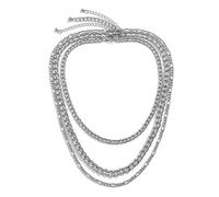 JPXXFM 3 Layer Necklaces for Women, Layered Necklaces for Women Trendy Adjustable Figaro and Cuban Chain Necklace