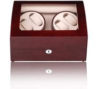 JPXXFM 4 6 Avvolatore automatico dell'orologio, con motori silenziosi, 4 modalità di rotazione, vernice a guscio di legno esterno (colore: a) bellissimo paesaggio