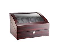 JPXXFM 4+6 Watches Automatic Watch Winder Display Leather Storage Piano Paint Black Gloss Deluxe Silent Motor Rotation Watch with Lock-34×26 ×21Cm beautiful scenery