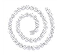 JPXXFM 9MM Width Moissanite Necklace Mens Lab Grown Diamond Chain Boys Daily Wear Moissanite Chain for Girlfriend Boyfriend Mother Trendy Chain Sterling Silver Necklace For Mens