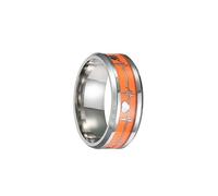 JPXXFM Anello di dito unisex San Valentino Giorno Anello di dito Canta Finger Finger Avers degli anelli di band Anelli luminosi anelli promettono anelli per coppie anello nuziale in titanio arancione