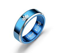 JPXXFM Anello di fedi nuziali a colore blu per le donne uomini di fidanzamento in acciaio inossidabile coppia incredibile prezzo