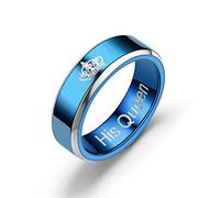 JPXXFM Anello di fedi nuziali a colore blu per le donne uomini di fidanzamento in acciaio inossidabile coppia incredibile prezzo