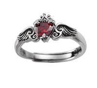 JPXXFM Anello zirconico a corona per donne Accessorio per le dita in stile retrò per il dono di materiale durevole in fitta comoda per usura quotidianamente