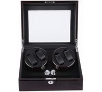 JPXXFM Avvolgitore automatico per 4 orologi con rotazione automatica, silenzioso, con custodia in pelle, bellissimo paesaggio