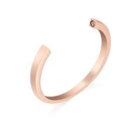 JPXXFM Bracciale di urna di cremazione per cenere Braggle di gioielli commemorativi in acciaio inossidabile per donne uomini ricordo il braccialetto senza bracciale-rose oro-65mm