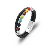 JPXXFM Bracciale urna per perline per cenere intrecciate in pelle gioielli per cremazione per cenere per un dono del braccialette commemorativo amato