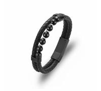 JPXXFM Bracciale urna per perline per cenere intrecciate in pelle gioielli per cremazione per cenere per un dono del braccialette commemorativo amato