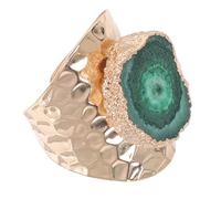JPXXFM Braccialetti smeraldi di selenite di selenite in cristallo a piastre d'oro Ametista Ametista agitarle rosa rosa strass oro per gli anelli da donna con anelli semplici agati gioielli