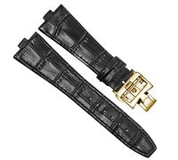 JPXXFM Bracelet de montre en cuir véritable pour OVERSEAS Series 4500 V 5500 V P47040 Boucle en acier inoxydable 25 x 8 mm