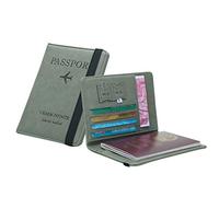 JPXXFM CAPPER NEUSTRAL Multiposol Wortht Travel Passport Worket Trifold Document Porthert per bambini (verde, una taglia)