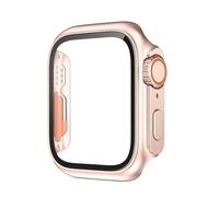 JPXXFM Casi di vetro per 44 mm 45 mm 41 mm 42 mm 42 mm 38 mm Protettore Coperchio Coperchio Ultra Bumper IWatch Series 8 7 SE 6 5 3 (Colore: Titanium Gold, dimensione: 44 mm)