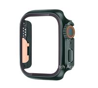 JPXXFM Casi di vetro per 44 mm 45 mm 41 mm 42 mm 42 mm 38 mm Protettore Coperchio Coperchio Ultra Bumper IWatch Series 8 7 SE 6 5 3 (Colore: Titanium Gold, dimensione: 44 mm)