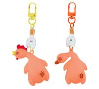 JPXXFM Chicken Ring | Fun Roast Duck | Color Changing x2 Decorations for Bag, and Mirror