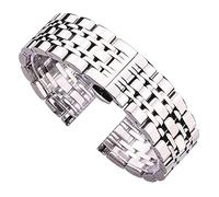 JPXXFM Cinghia di orologio in acciaio inossidabile 20mm da 22 mm da uomo in metallo orologio da orologio orologi bracciali braccialetti (colore della fascia: argento, larghezza della fascia: 22 mm)