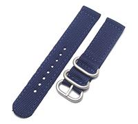 JPXXFM Cinghia di orologio in nylon 6 colori Watchband 18mm 22mm da 24 mm in nylon Waterproof Watch Band cinghia Sport in acciaio inossidabile cinghia/fibbia d'argento kaki/20 mm