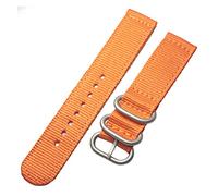 JPXXFM Cinghia di orologio in nylon 6 colori Watchband 18mm 22mm da 24 mm in nylon Waterproof Watch Band cinghia Sport in acciaio inossidabile cinghia/fibbia d'argento kaki/20 mm