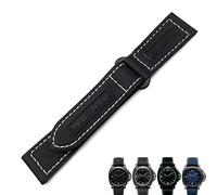 JPXXFM Cinghia di orologio nero in fibra di carbonio da 24 mm per PAM01661/00441 - Accessori per uomini