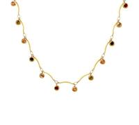 JPXXFM Collana in acciaio inossidabile per donne, collane da donna Collana a barre della moda con catena da 18 pollici con zircone