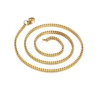 JPXXFM Collane a catena in acciaio inossidabile, collana per uomini, collana a catena in scatola di gioielli semplici 18-24 pollici