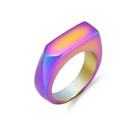 JPXXFM Cremazione gioielli per cenere geometria semplice in stile memoriale anello di anello di cenere con kit riempimento anello di cremazione per uomini