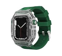 JPXXFM Custodia trasparente cinturino in silicone ， per banda 45 mm 44 mm 41 mm 40 mm kit kit ， per iWatch Series 8 7 SE 6 5 4 Bracciale Upgrade