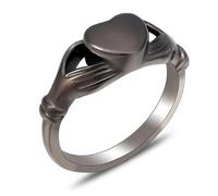 JPXXFM Darti il mio cuore a forma di forma di cremazione cenere di cenere anelli di dito anna del cuore vintage anello commemorativo per donne gioielli
