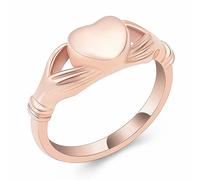 JPXXFM Darti la mia forma del cuore aperbile cremazione cenere urna anelli annati commemorativi del cuore vintage per donne gioielli-9-rose