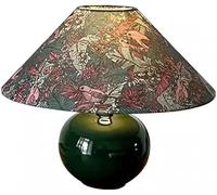 JPXXFM Desk lamp Warm Retro Study Bedroom Light Romantic Living Room Sofa Bedside Lamp French Fabric Dark Ceramic Table Cafe Mall Bar Villa Club DecoratLighting Fixture