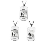 JPXXFM Dog ispiratrice in acciaio inossidabile da 2 pcs a mio figlio personalizzato un ciondolo lettera di etichette
