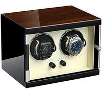 JPXXFM Doppi orologi per orologi per orologi automatici Orologio in pelle morbida regolabile Motore silenzioso Regolazione a 5 marce (colore: nero) Bellissimo paesaggio