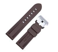 JPXXFM Fluorine 24mm Band Silicone Strap (Color : Blue Silv Buckle, Size : 24mm)