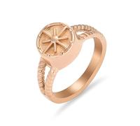 JPXXFM Gioielli cremation per cenere anello della bussola anello per donna uomo anello di cremazione tiene le persone cari ceneri （taglia 6-10-7-rose