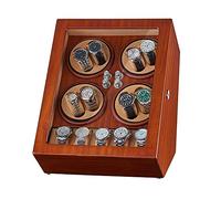 JPXXFM Guarda la scatola di avvolgitore per orologio automatico Winder per 8 orologi 5 stoccaggio 5 modalità di rotazione silenziosa custodia per orologio in legno, b Winder