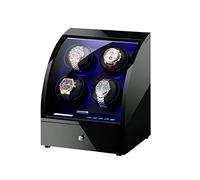 JPXXFM Guarda Winder Automatico Orologio Wook Wox Case di stoccaggio in legno con touch screen LCD a telecomando cuscini per orologi in pelle morbida, 6 4 orologi