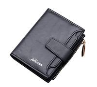JPXXFM ID Portafoglio corto Colore Solido Hasp Uomini aperti PURA ALTRO SLOT CARD CLUZIONE FRUTTO PORTALET REALI PER UOMINI (nero, una taglia)