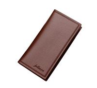 JPXXFM Id portafoglio lungo colore Solido Uomo Pulza a più slot di carta Clutch Whariets (marrone, una taglia)