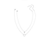 JPXXFM Layer Necklace, Strand Necklaces for Women Adjustable Chain Necklace with Circle and Cubic Zirconia