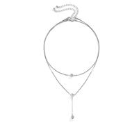 JPXXFM Layer Necklaces for Women, Necklaces for Women Adjustable Y Necklace with Bead Charms