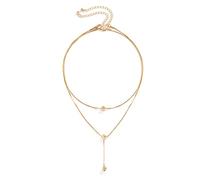 JPXXFM Layer Necklaces for Women, Necklaces for Women Adjustable Y Necklace with Bead Charms