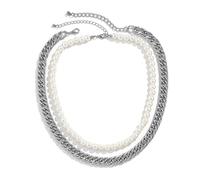 JPXXFM Layered Necklaces, Strand Necklaces for Women Adjustable Beads and Cuban Chain Necklace