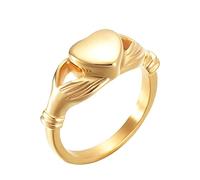 JPXXFM Metti il mio cuore per te Cremazione aperbile ceneri urna anelli di dito vintage a forma di cuore anello commemorativo per donne per donne gioielli, 9