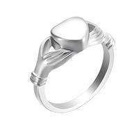 JPXXFM Metti il mio cuore per te Cremazione aperbile ceneri urne anelli di finger vintage a forma di cuore anello commemorativo per donne gioielli