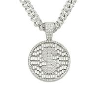 JPXXFM Necklace Cioncant Men Chain Women Women Hip Hop Hop Full Diamond Hollow Cipcant Collace per Uomini, Accessori prepotenti ed esagerati